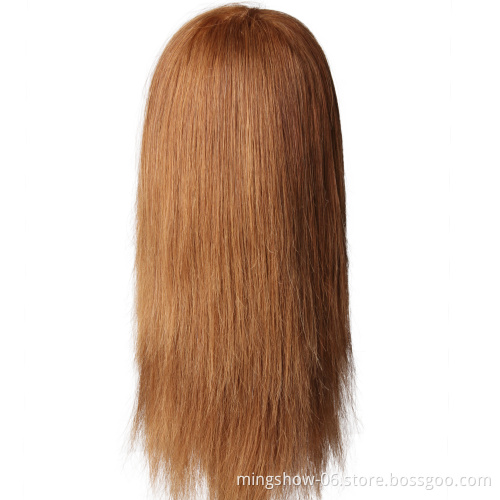100% human hair wig head mannequin, gold realistic mannequin head